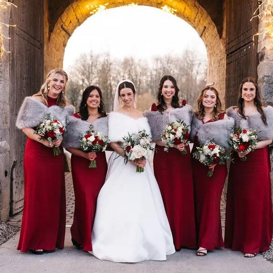 Gray faux fur wrap, silver faux fur stole, faux fur shawl, bridal wrap, wedding shrug, bridal shrug, faux fur cape, faux fur wrap B012-gray