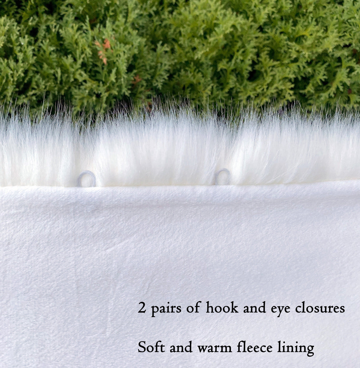 Light Ivory Faux Fur Shawl Wedding Stole, Soft Fleece Lined Bridal Wrap
