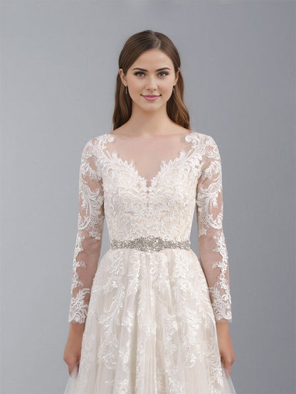 Ivory long sleeve wedding dress topper, buttoned back, lace bolero, wedding bolero, wedding jacket, bridal bolero
