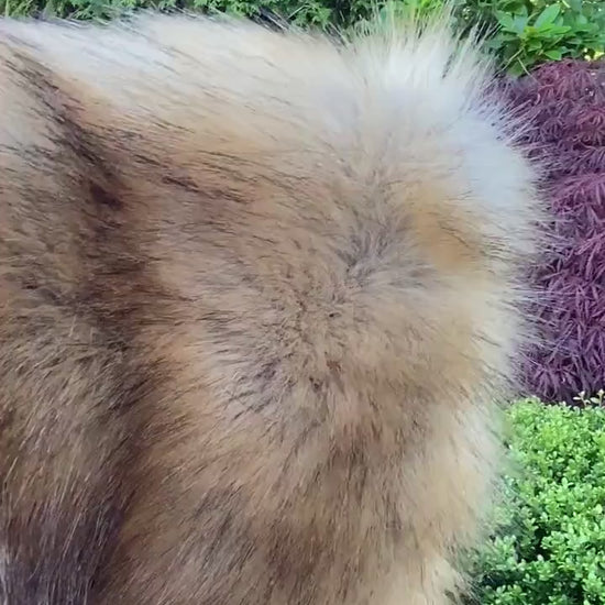 Brown faux fox fur wrap faux fur stole high imitation faux fur shawl bridal wrap faux fur shrug B005-fox-2
