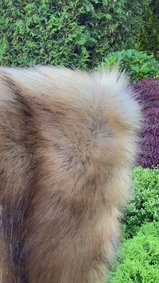 Brown faux fox fur wrap faux fur stole high imitation faux fur shawl bridal wrap faux fur shrug B005-fox-2