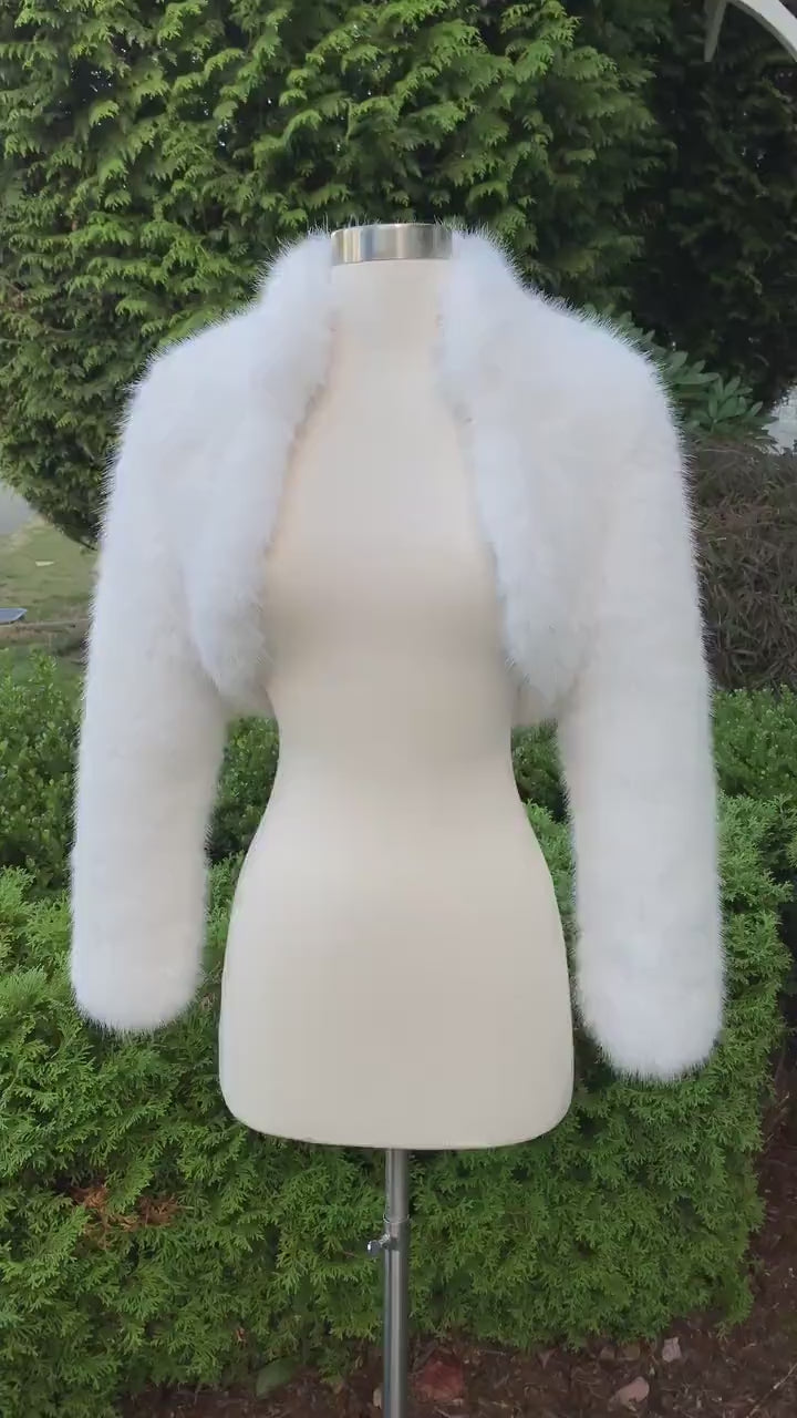 Long sleeve hotsell fur bolero