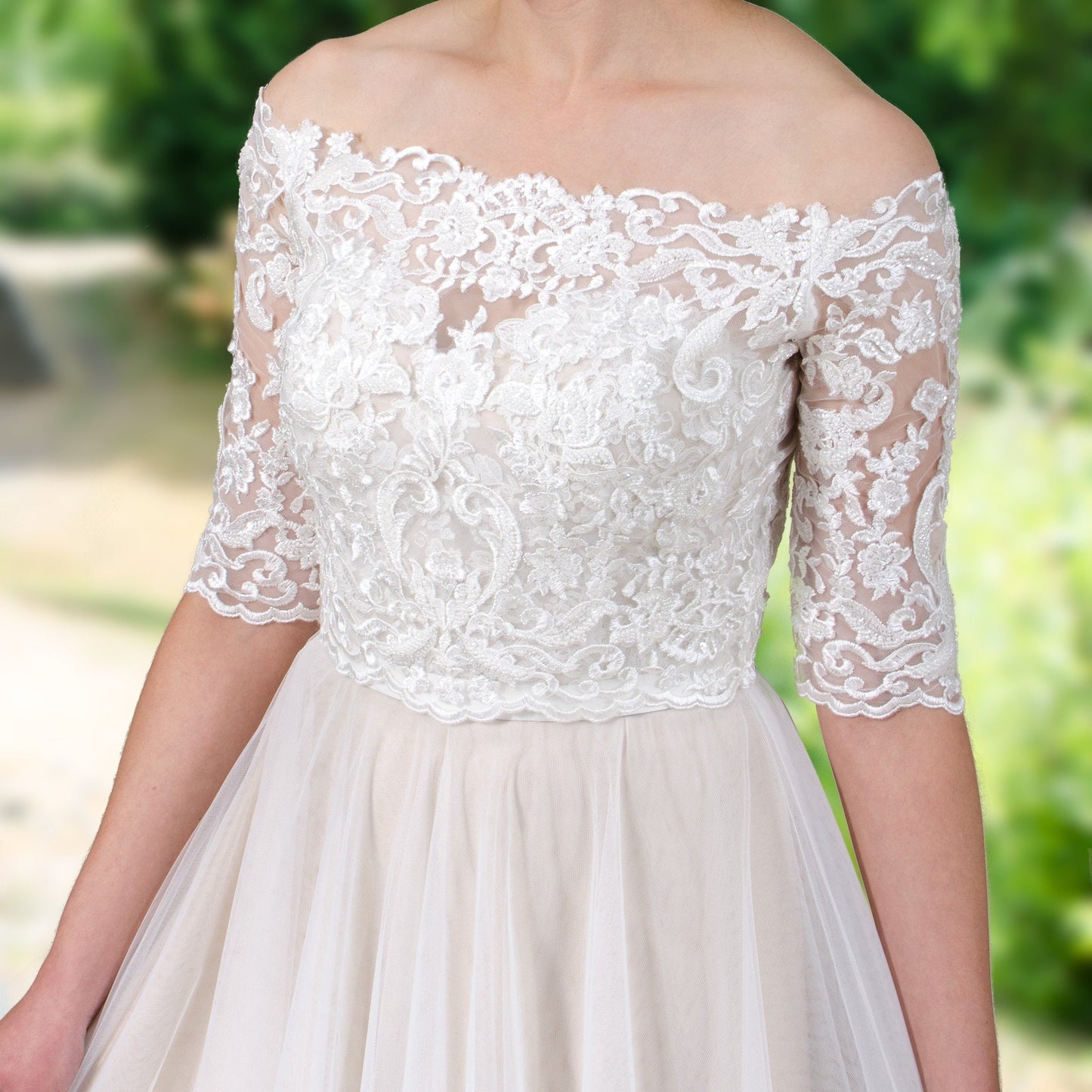 Beaded wedding dress topper Off-Shoulder lace bolero wedding bolero wedding jacket bridal lace topper WJ041
