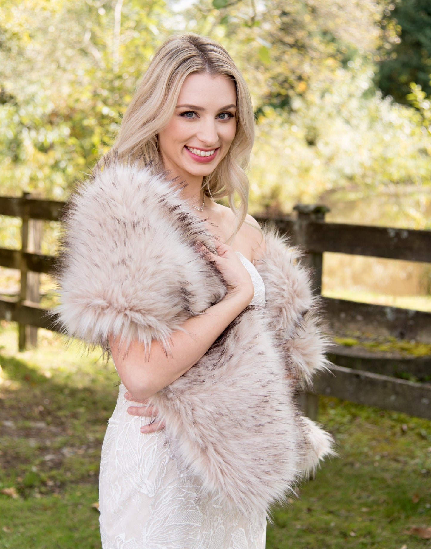 Blush faux fur shawl, faux fur wrap for bridesmaids, faux fur stole, bridal shawl, bridal cape B005-blush