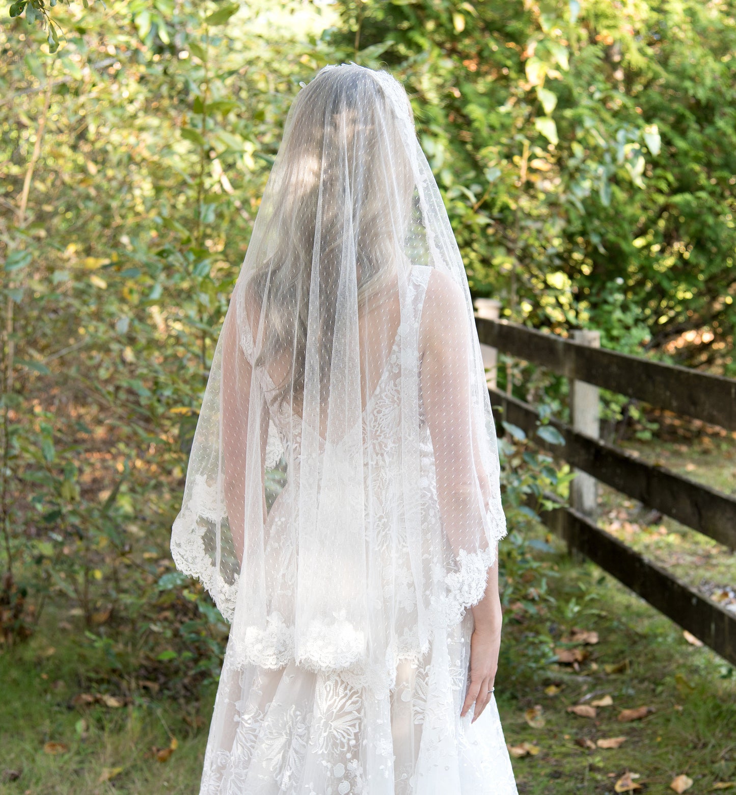 wedding veil, bridal veil, mantilla veil, elbow length veil, alencon lace veil, wedding veil ivory