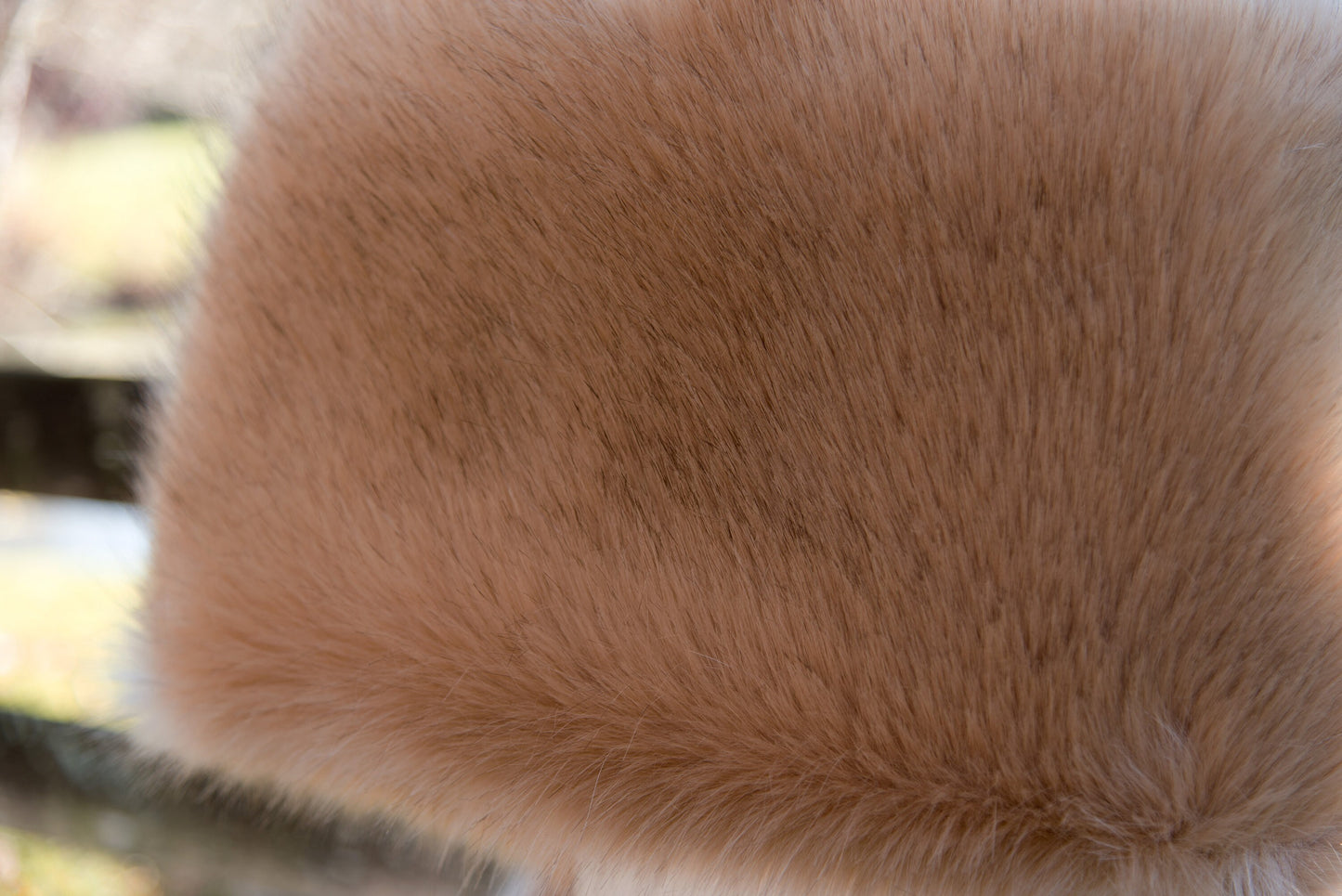 Brown faux fur bridal wrap faux fur shawl faux fur stole faux fur shrug with darker tips B005-brown-2