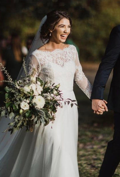 Long sleeve lace topper | light ivory bridal lace topper | bridal lace jacket | bridal separates