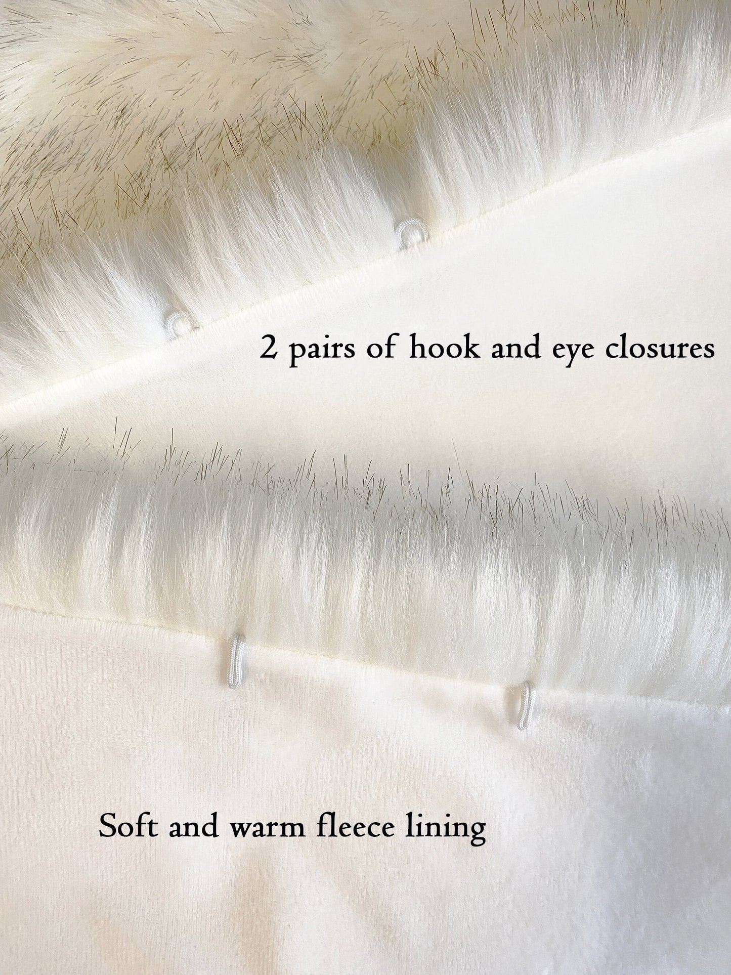Ivory faux fur wrap faux fur stole faux fur shawl bridal wrap faux fur shrug B005-ivory-black-tips