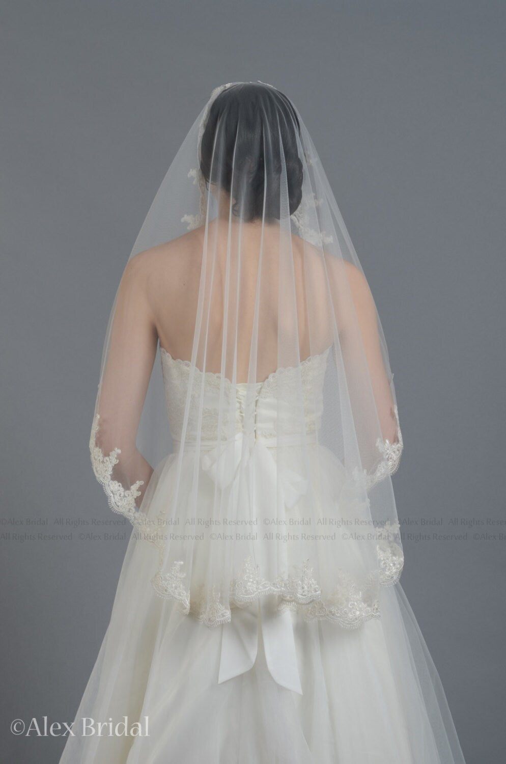 wedding veil, bridal veil, mantilla veil, fingertip length veil, wedding veil white, wedding veil ivory, chapel length veil